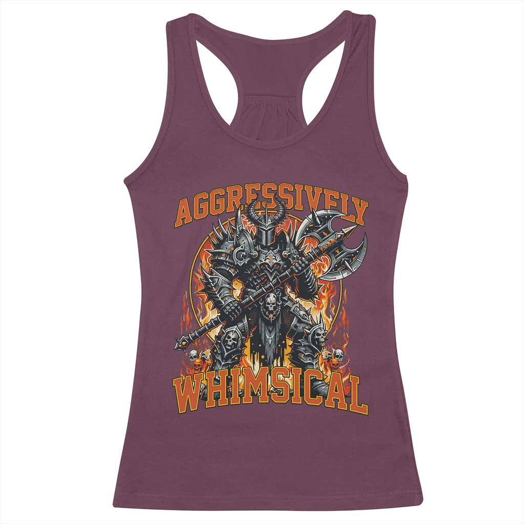 Chaotic Knight Metalcore Edgy Meme Aggressively Whimsical Racerback Tank Top Armor Metalheads Fairycore Tendencies - Wonder Print Shop