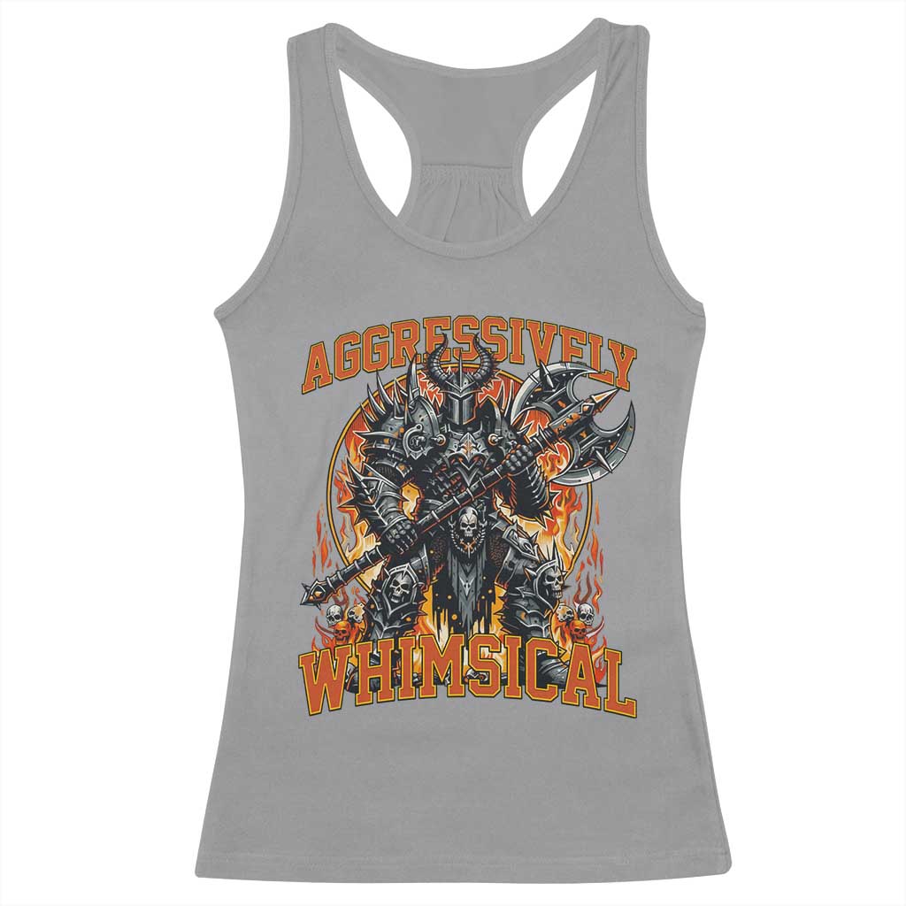 Chaotic Knight Metalcore Edgy Meme Aggressively Whimsical Racerback Tank Top Armor Metalheads Fairycore Tendencies - Wonder Print Shop