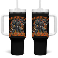 Chaotic Knight Metalcore Edgy Meme Aggressively Whimsical Tumbler With Handle Armor Metalheads Fairycore Tendencies - Wonder Print Shop