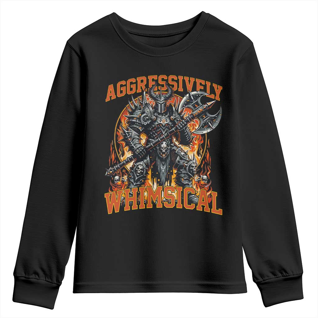Chaotic Knight Metalcore Edgy Meme Aggressively Whimsical Youth Sweatshirt Armor Metalheads Fairycore Tendencies - Wonder Print Shop