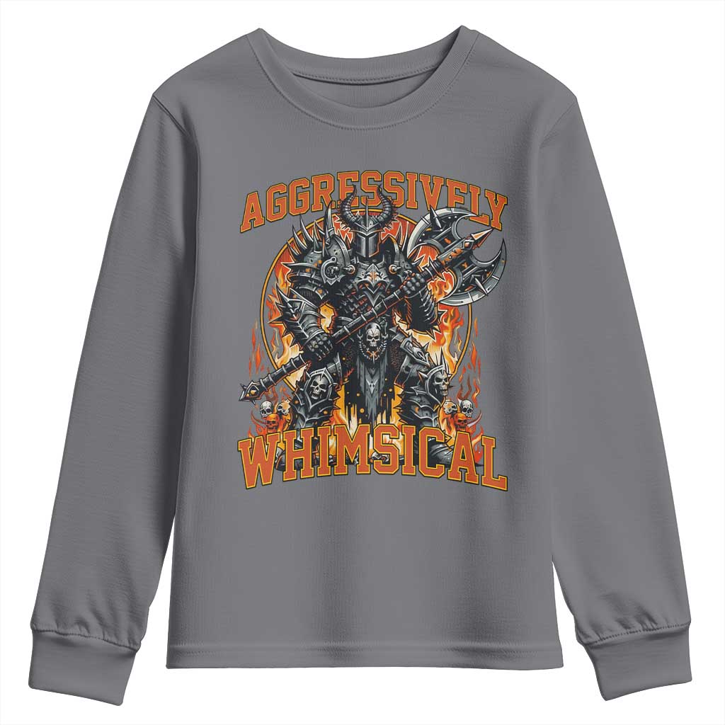 Chaotic Knight Metalcore Edgy Meme Aggressively Whimsical Youth Sweatshirt Armor Metalheads Fairycore Tendencies - Wonder Print Shop