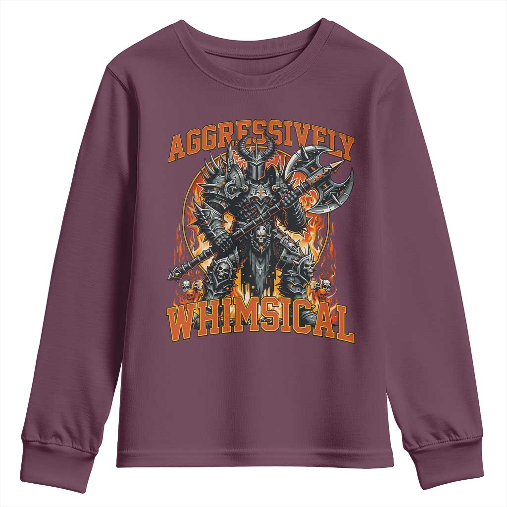 Chaotic Knight Metalcore Edgy Meme Aggressively Whimsical Youth Sweatshirt Armor Metalheads Fairycore Tendencies - Wonder Print Shop