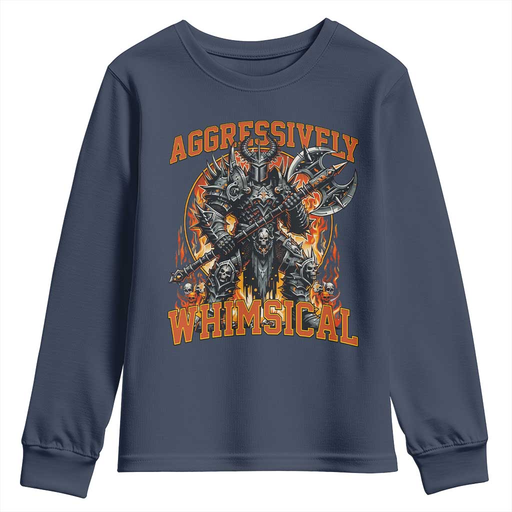 Chaotic Knight Metalcore Edgy Meme Aggressively Whimsical Youth Sweatshirt Armor Metalheads Fairycore Tendencies - Wonder Print Shop