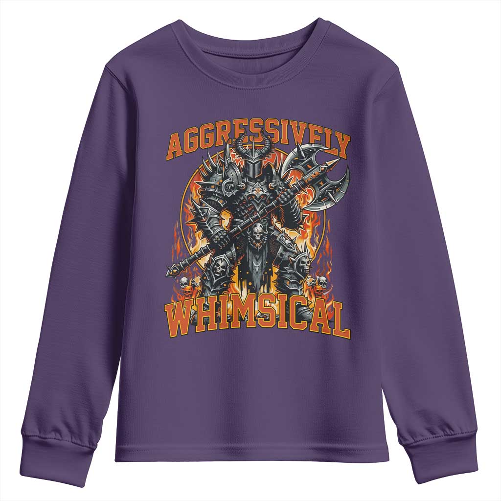 Chaotic Knight Metalcore Edgy Meme Aggressively Whimsical Youth Sweatshirt Armor Metalheads Fairycore Tendencies - Wonder Print Shop