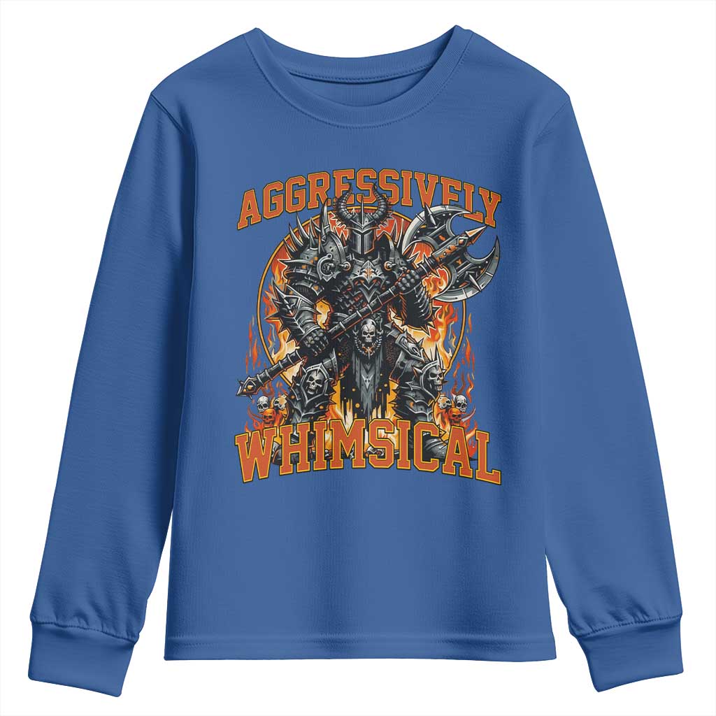 Chaotic Knight Metalcore Edgy Meme Aggressively Whimsical Youth Sweatshirt Armor Metalheads Fairycore Tendencies - Wonder Print Shop