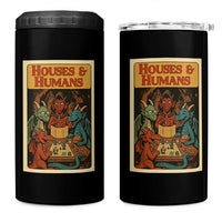 Houses and Humans Fantasy Tabletop Game 4 in 1 Can Cooler Tumbler Retro RPG Dragons Board Game Roleplay Fans - Wonder Print Shop