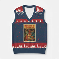 Houses and Humans Fantasy Tabletop Game V-Neck Knit Sweater Vest Retro RPG Dragons Board Game Roleplay Fans - Wonder Print Shop