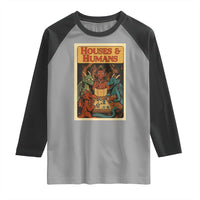 Houses and Humans Fantasy Tabletop Game Raglan Shirt Retro RPG Dragons Board Game Roleplay Fans - Wonder Print Shop