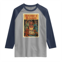 Houses and Humans Fantasy Tabletop Game Raglan Shirt Retro RPG Dragons Board Game Roleplay Fans - Wonder Print Shop
