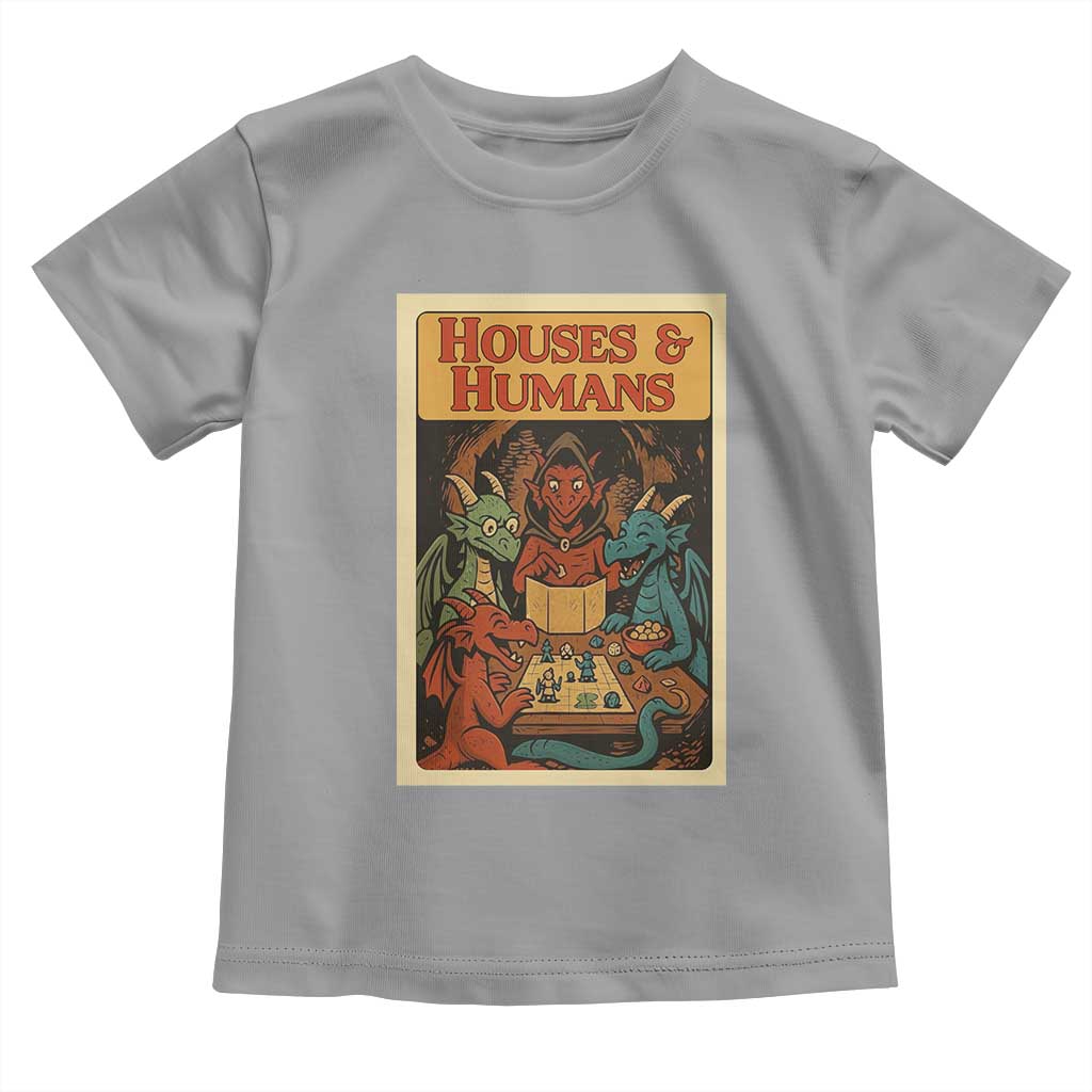 Houses and Humans Fantasy Tabletop Game Toddler T Shirt Retro RPG Dragons Board Game Roleplay Fans - Wonder Print Shop