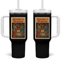 Houses and Humans Fantasy Tabletop Game Tumbler With Handle Retro RPG Dragons Board Game Roleplay Fans - Wonder Print Shop
