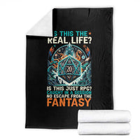Is This the Real Life RPG Parody Fantasy Dice Throw Blanket Funny Epic Tabletop Dungeon Roleplay Game Fans - Wonder Print Shop