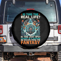 Is This the Real Life RPG Parody Fantasy Dice Spare Tire Cover Funny Epic Tabletop Dungeon Roleplay Game Fans - Wonder Print Shop