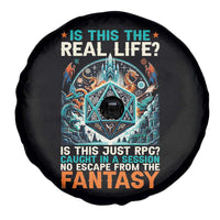 Is This the Real Life RPG Parody Fantasy Dice Spare Tire Cover Funny Epic Tabletop Dungeon Roleplay Game Fans - Wonder Print Shop