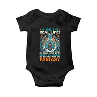 Is This the Real Life RPG Parody Fantasy Dice Baby Onesie Funny Epic Tabletop Dungeon Roleplay Game Fans - Wonder Print Shop