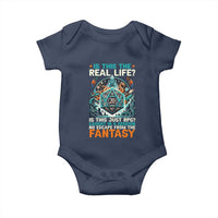 Is This the Real Life RPG Parody Fantasy Dice Baby Onesie Funny Epic Tabletop Dungeon Roleplay Game Fans - Wonder Print Shop