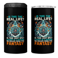 Is This the Real Life RPG Parody Fantasy Dice 4 in 1 Can Cooler Tumbler Funny Epic Tabletop Dungeon Roleplay Game Fans - Wonder Print Shop
