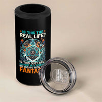 Is This the Real Life RPG Parody Fantasy Dice 4 in 1 Can Cooler Tumbler Funny Epic Tabletop Dungeon Roleplay Game Fans - Wonder Print Shop
