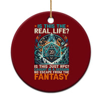 Is This the Real Life RPG Parody Fantasy Dice Ceramic Ornament Funny Epic Tabletop Dungeon Roleplay Game Fans - Wonder Print Shop