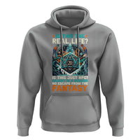 Is This the Real Life RPG Parody Fantasy Dice Hoodie Funny Epic Tabletop Dungeon Roleplay Game Fans - Wonder Print Shop