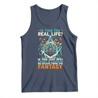 Is This the Real Life RPG Parody Fantasy Dice Tank Top Funny Epic Tabletop Dungeon Roleplay Game Fans - Wonder Print Shop