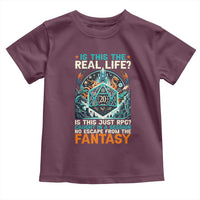 Is This the Real Life RPG Parody Fantasy Dice Toddler T Shirt Funny Epic Tabletop Dungeon Roleplay Game Fans - Wonder Print Shop