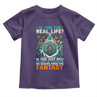 Is This the Real Life RPG Parody Fantasy Dice Toddler T Shirt Funny Epic Tabletop Dungeon Roleplay Game Fans - Wonder Print Shop