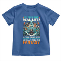 Is This the Real Life RPG Parody Fantasy Dice Toddler T Shirt Funny Epic Tabletop Dungeon Roleplay Game Fans - Wonder Print Shop