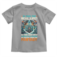 Is This the Real Life RPG Parody Fantasy Dice Toddler T Shirt Funny Epic Tabletop Dungeon Roleplay Game Fans - Wonder Print Shop