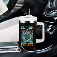 Is This the Real Life RPG Parody Fantasy Dice Tumbler With Handle Funny Epic Tabletop Dungeon Roleplay Game Fans - Wonder Print Shop