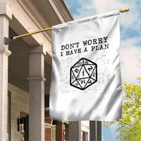 Don’t Worry I Have a Plan Dice Humor Garden Flag Funny Tabletop RPG Dungeon Roleplay Fans - Wonder Print Shop