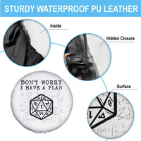 Don’t Worry I Have a Plan Dice Humor Spare Tire Cover Funny Tabletop RPG Dungeon Roleplay Fans - Wonder Print Shop