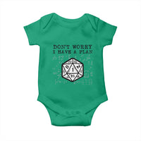 Don’t Worry I Have a Plan Dice Humor Baby Onesie Funny Tabletop RPG Dungeon Roleplay Fans - Wonder Print Shop