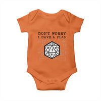 Don’t Worry I Have a Plan Dice Humor Baby Onesie Funny Tabletop RPG Dungeon Roleplay Fans - Wonder Print Shop