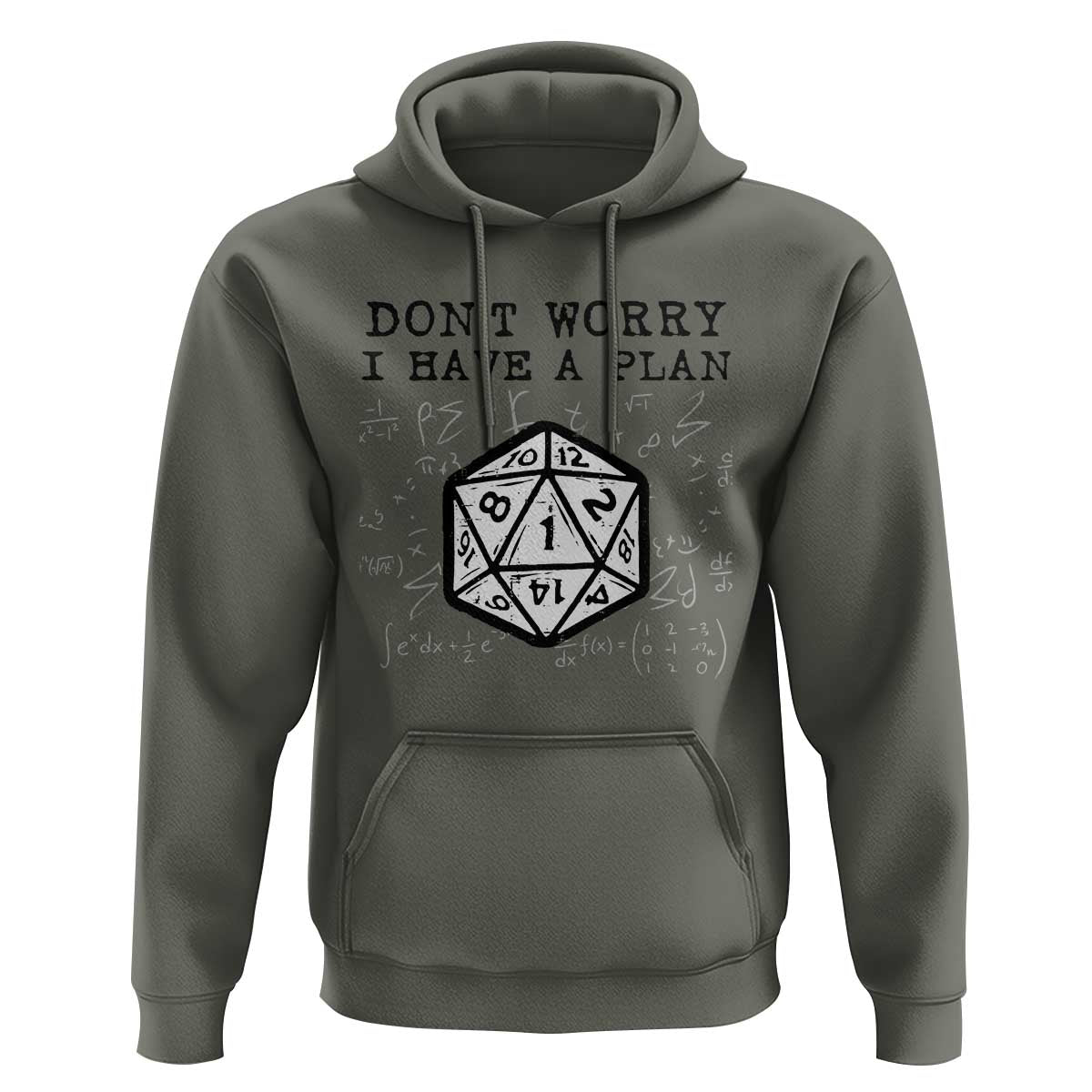 Don’t Worry I Have a Plan Dice Humor Hoodie Funny Tabletop RPG Dungeon Roleplay Fans - Wonder Print Shop