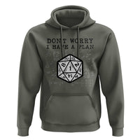Don’t Worry I Have a Plan Dice Humor Hoodie Funny Tabletop RPG Dungeon Roleplay Fans - Wonder Print Shop