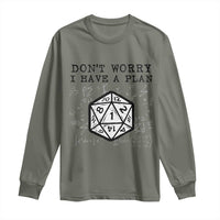 Don’t Worry I Have a Plan Dice Humor Long Sleeve Shirt Funny Tabletop RPG Dungeon Roleplay Fans - Wonder Print Shop