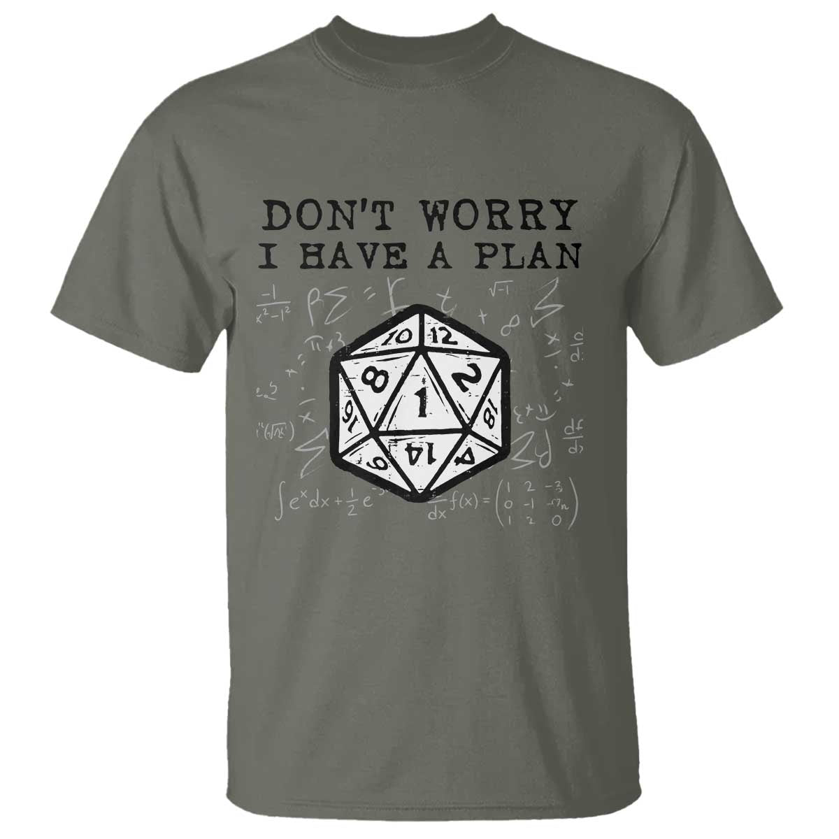 Don’t Worry I Have a Plan Dice Humor T Shirt Funny Tabletop RPG Dungeon Roleplay Fans - Wonder Print Shop