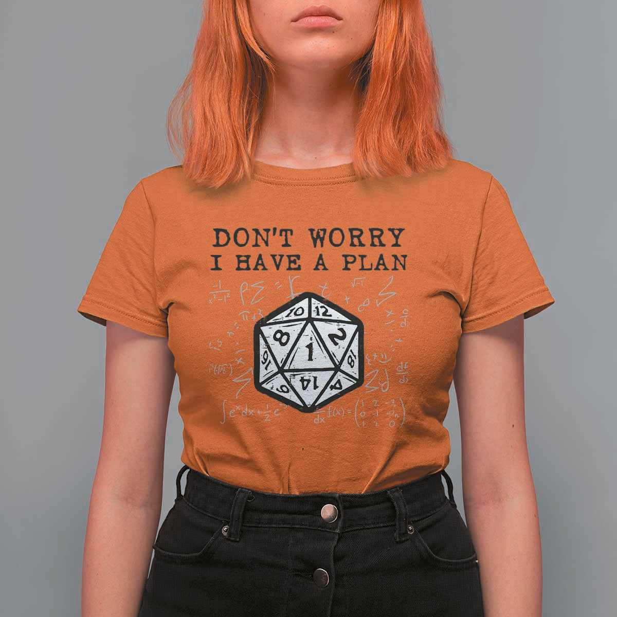 Don’t Worry I Have a Plan Dice Humor T Shirt For Women Funny Tabletop RPG Dungeon Roleplay Fans - Wonder Print Shop