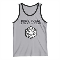 Don’t Worry I Have a Plan Dice Humor Tank Top Funny Tabletop RPG Dungeon Roleplay Fans - Wonder Print Shop