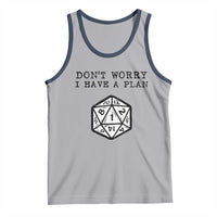 Don’t Worry I Have a Plan Dice Humor Tank Top Funny Tabletop RPG Dungeon Roleplay Fans - Wonder Print Shop