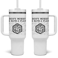 Don’t Worry I Have a Plan Dice Humor Tumbler With Handle Funny Tabletop RPG Dungeon Roleplay Fans - Wonder Print Shop