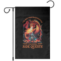 I’m Not Procrastinating I’m Doing Side Quests Garden Flag Fantasy Gamer Humor Epic Dragon RPG Adventure - Wonder Print Shop