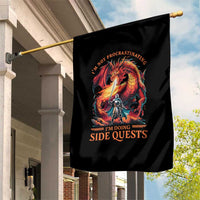 I’m Not Procrastinating I’m Doing Side Quests Garden Flag Fantasy Gamer Humor Epic Dragon RPG Adventure - Wonder Print Shop