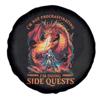 I’m Not Procrastinating I’m Doing Side Quests Spare Tire Cover Fantasy Gamer Humor Epic Dragon RPG Adventure - Wonder Print Shop