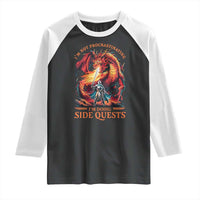 I’m Not Procrastinating I’m Doing Side Quests Raglan Shirt Fantasy Gamer Humor Epic Dragon RPG Adventure - Wonder Print Shop