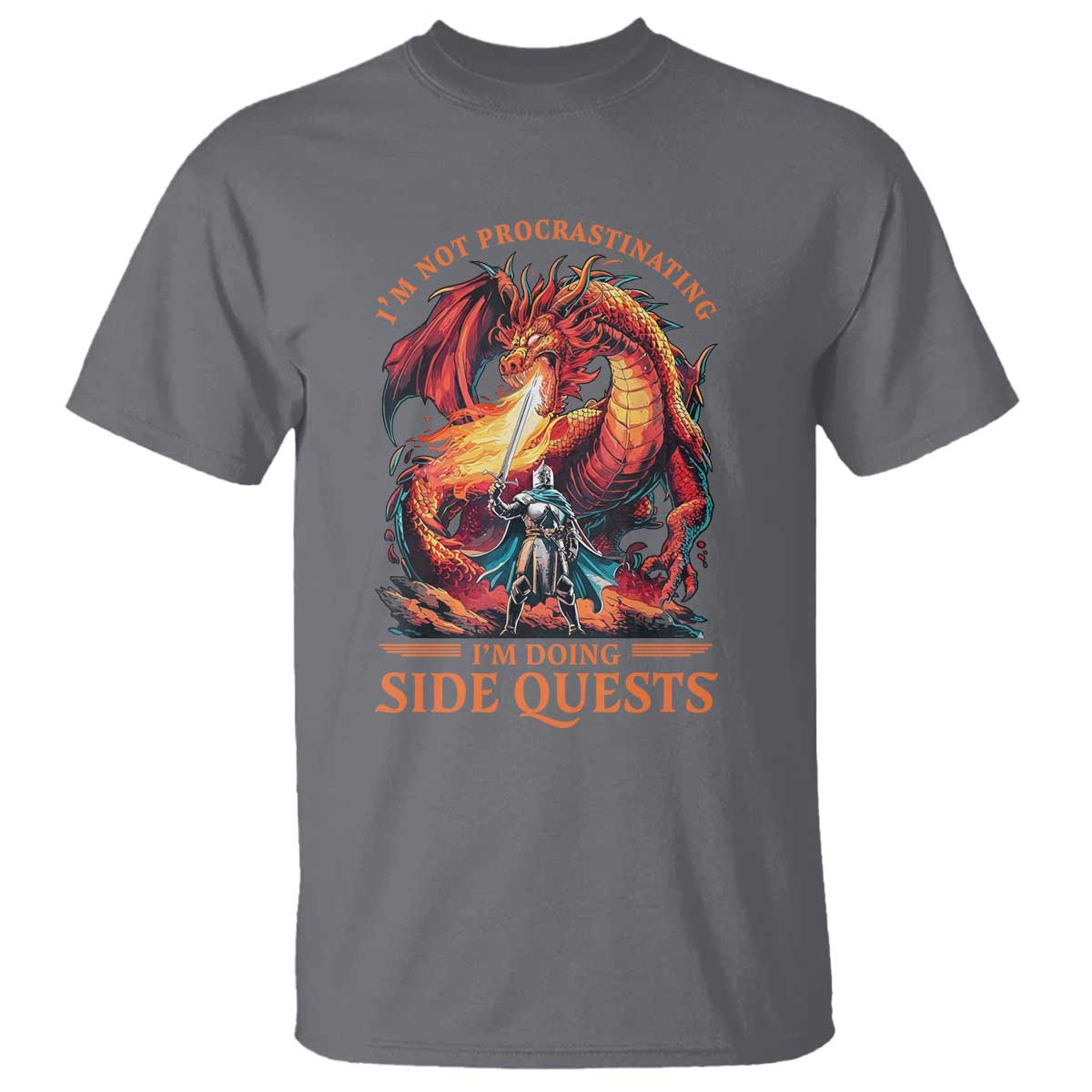 I’m Not Procrastinating I’m Doing Side Quests T Shirt Fantasy Gamer Humor Epic Dragon RPG Adventure - Wonder Print Shop
