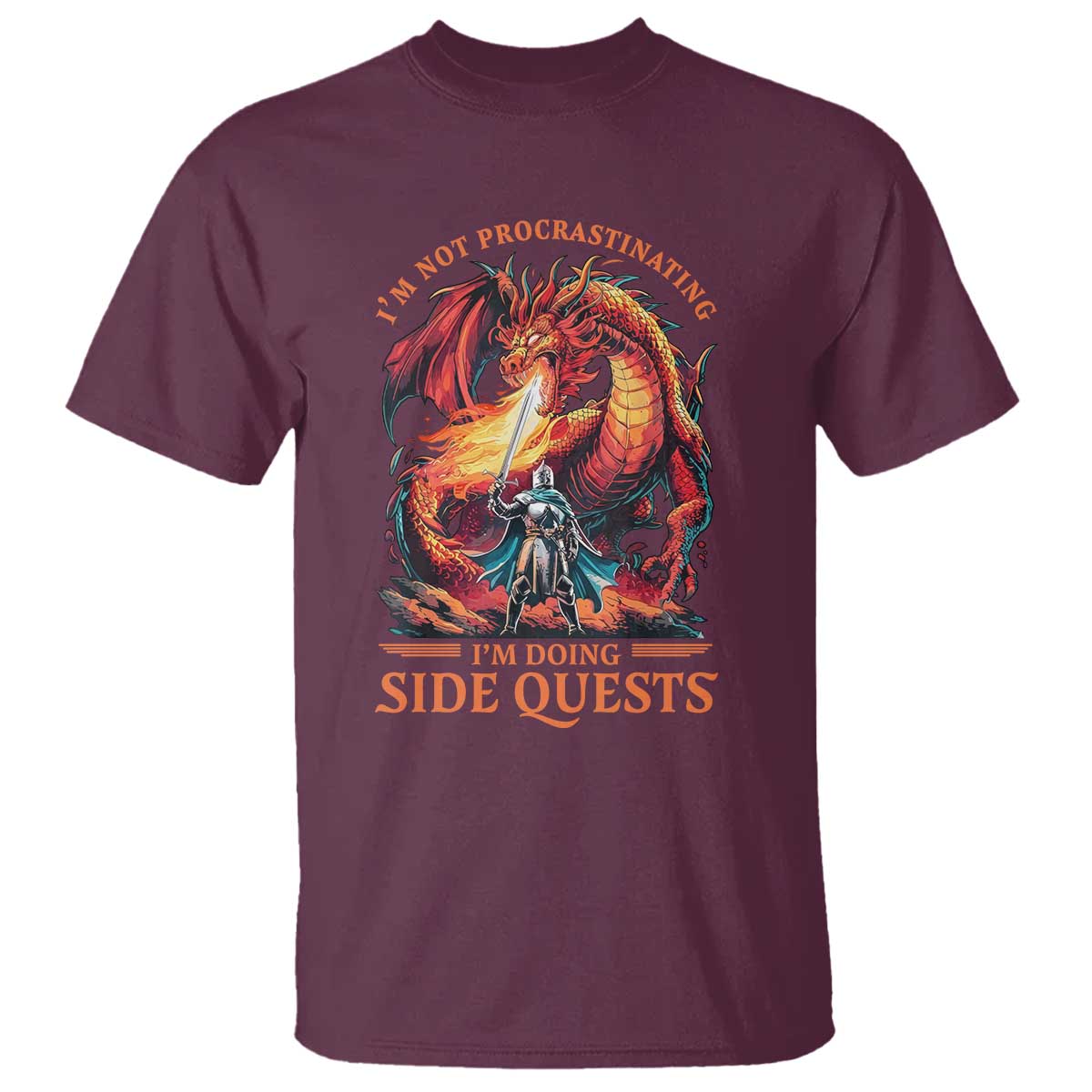 I’m Not Procrastinating I’m Doing Side Quests T Shirt Fantasy Gamer Humor Epic Dragon RPG Adventure - Wonder Print Shop