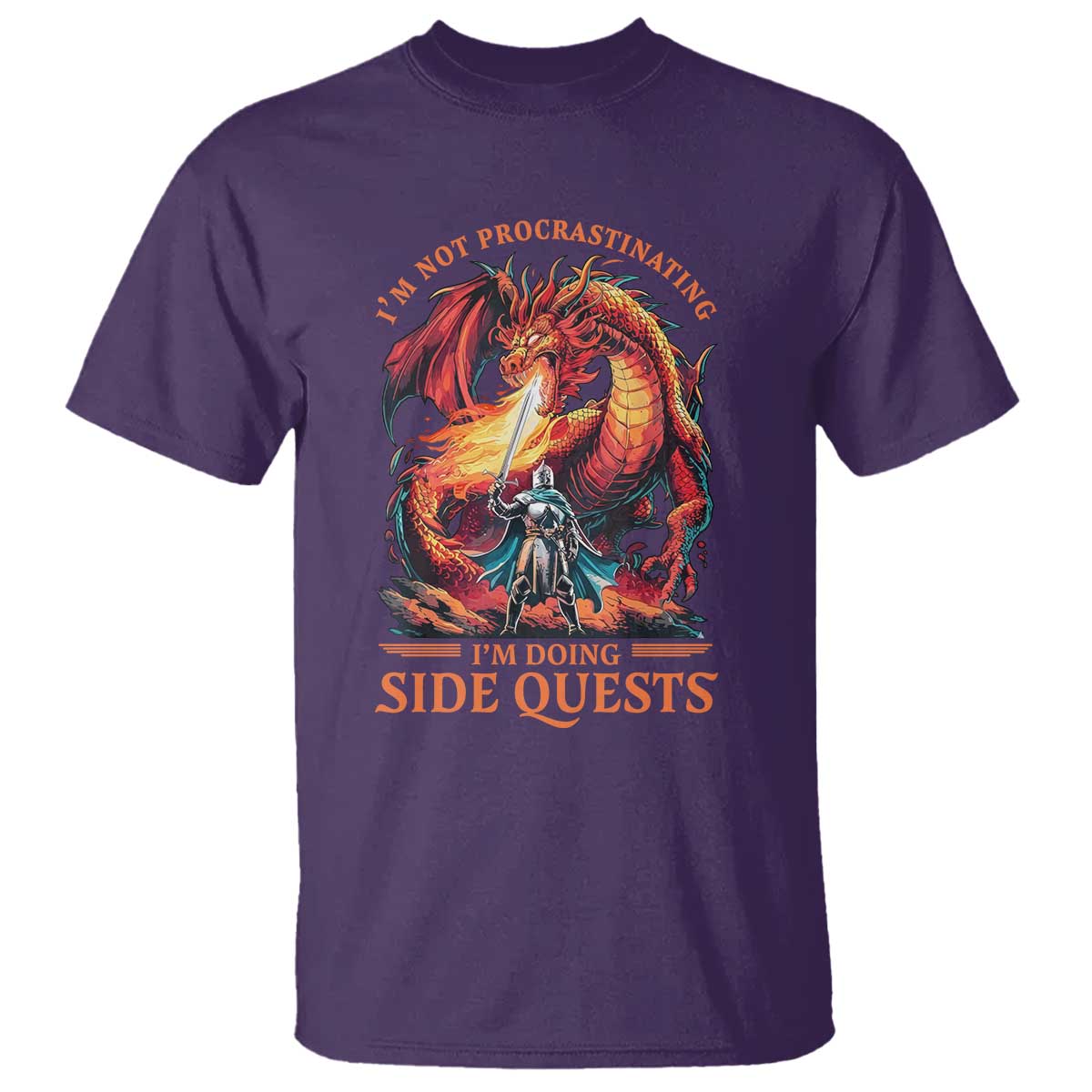 I’m Not Procrastinating I’m Doing Side Quests T Shirt Fantasy Gamer Humor Epic Dragon RPG Adventure - Wonder Print Shop