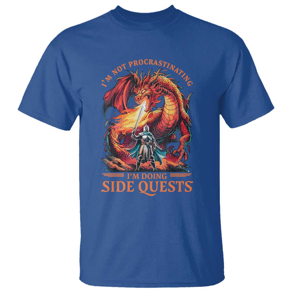 I’m Not Procrastinating I’m Doing Side Quests T Shirt Fantasy Gamer Humor Epic Dragon RPG Adventure - Wonder Print Shop
